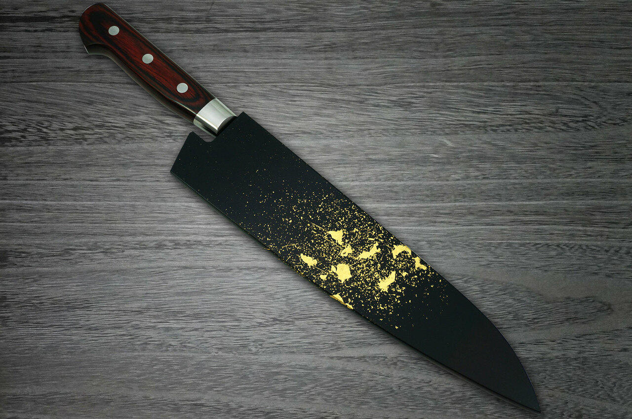 Damascus Stainless Steel Kitchen Knife Galaxy Gold Handle, VG 72 Layer  Cooking Knife