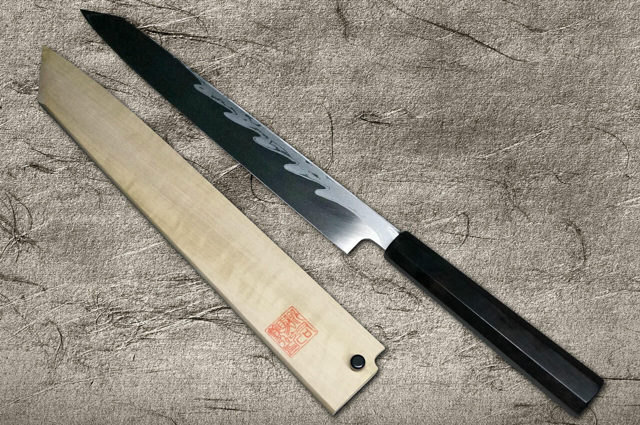 Japan Knife Aritsugu Chef Knife Yanagi Knife Honyaki Sushi Knife Japan  Kitchen Knife Saya Japan Sword Gift White Steel 270 mm 10.6 Personalize  Name