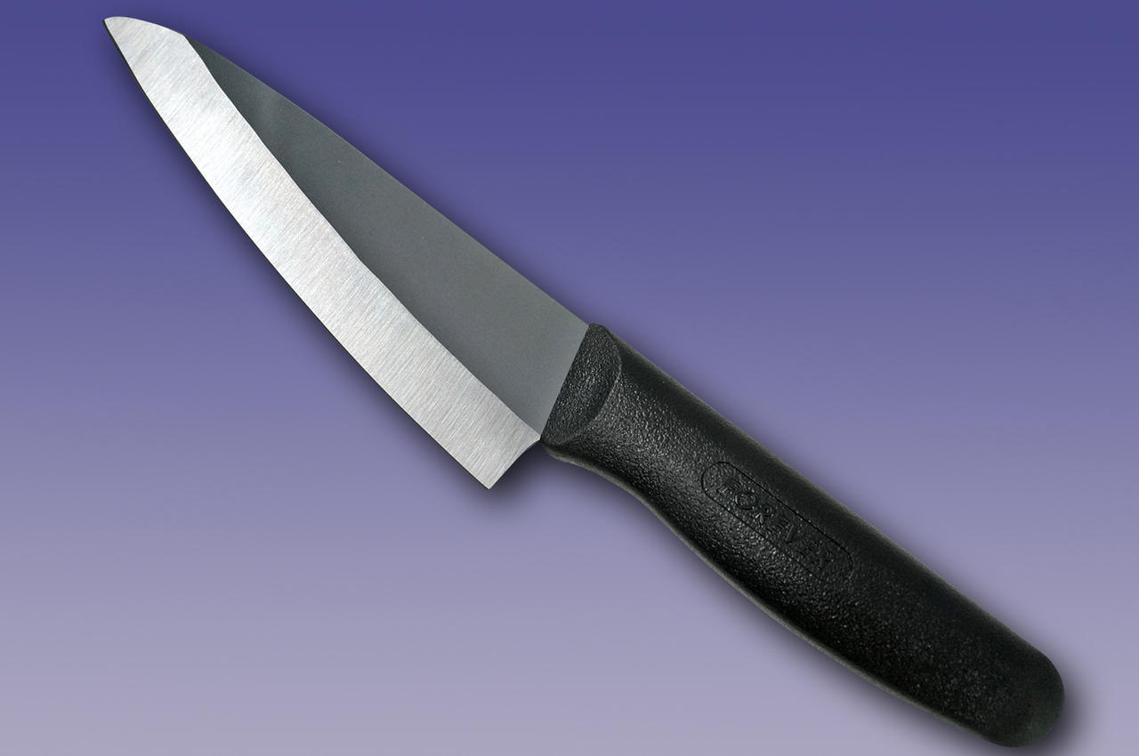 FOREVER E-Cera High Density Ceramic Black-Handle Japanese Chef's Gyuto  Knife 140mm