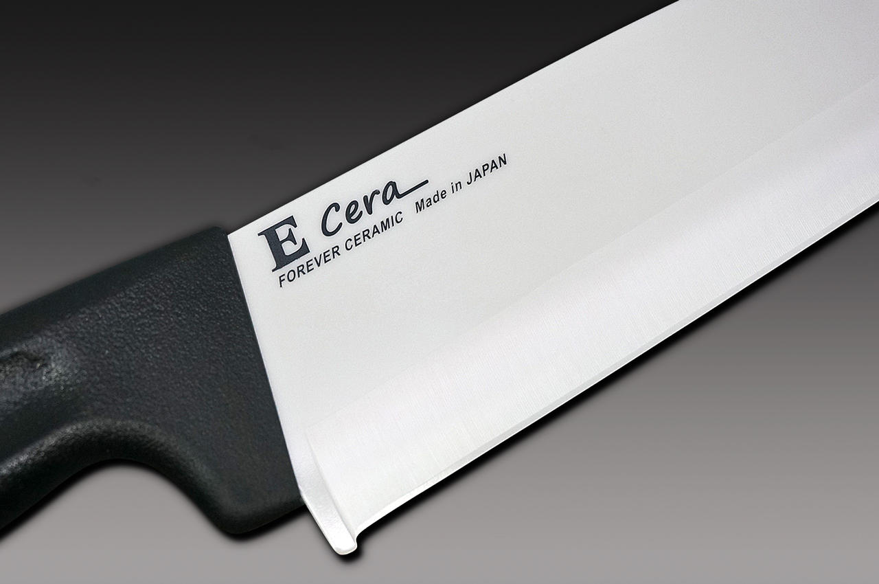 FOREVER E-Cera High Density Ceramic Black-Handle Japanese Chef's Gyuto  Knife 140mm