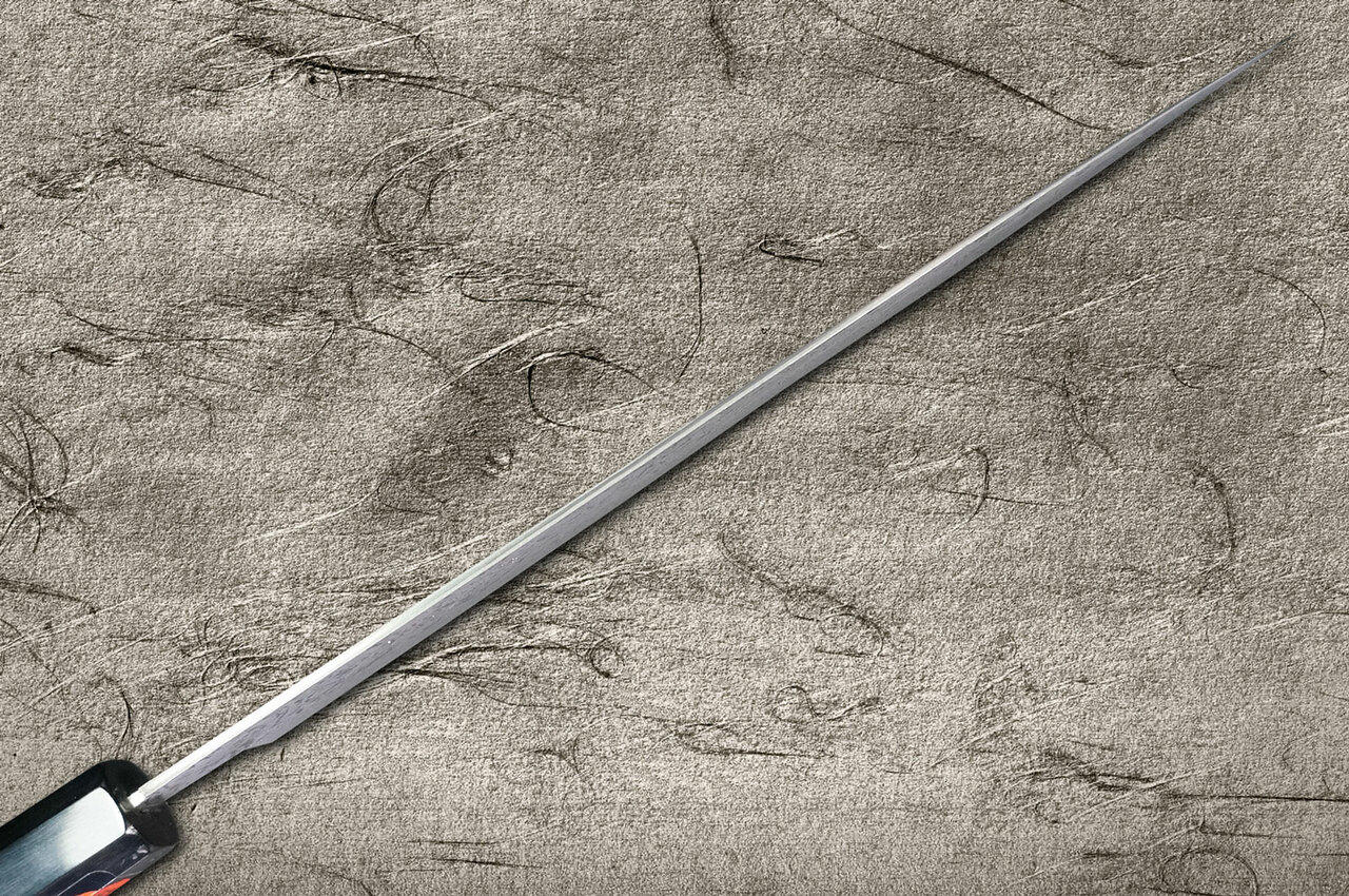 Shigeki Tanaka 33-Layer R2SG2 Damascus Habakiri Japanese Chefs SlicerSujihiki 240mm with Ebony Handle