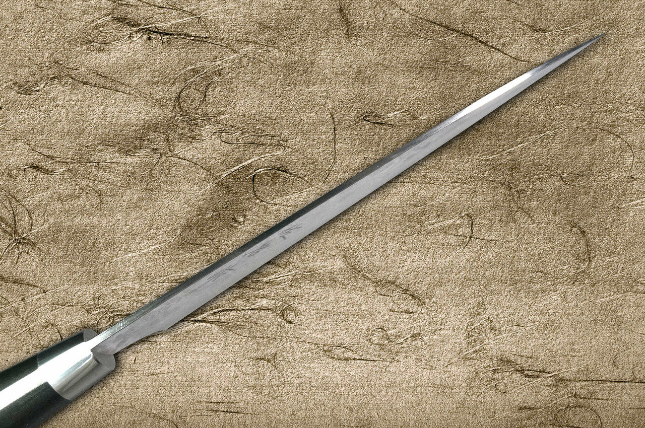 Takeshi Saji R2SG2 Black Damascus MCB Japanese Chefs Petty KnifeUtility 130mm with Black Micarta Handle