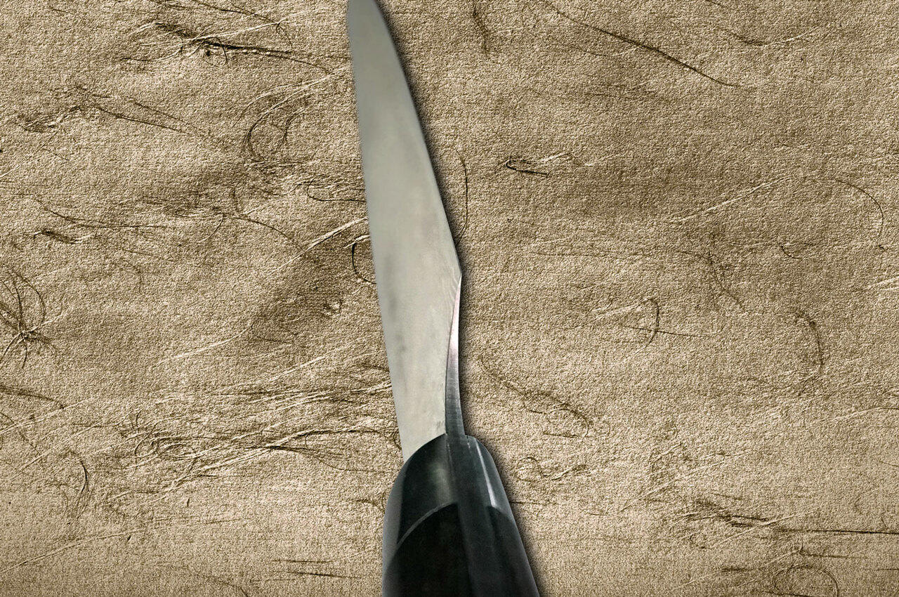 Takeshi Saji R2SG2 Black Damascus MCB Japanese Chefs Petty KnifeUtility 130mm with Black Micarta Handle