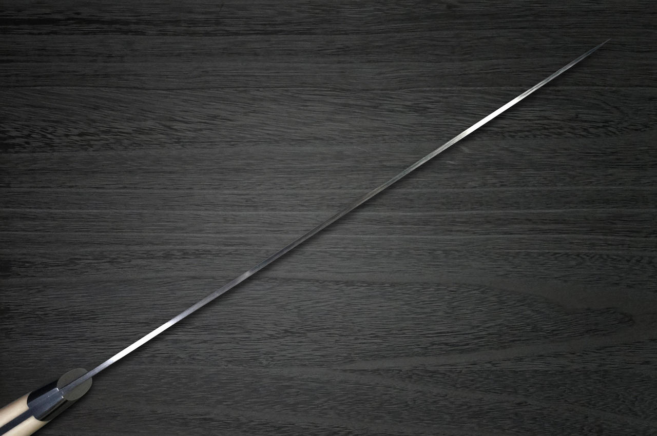 Takeshi Saji VG10 Black Damascus DHW Japanese Chefs Gyuto Knife 240mm with White Antler Handle