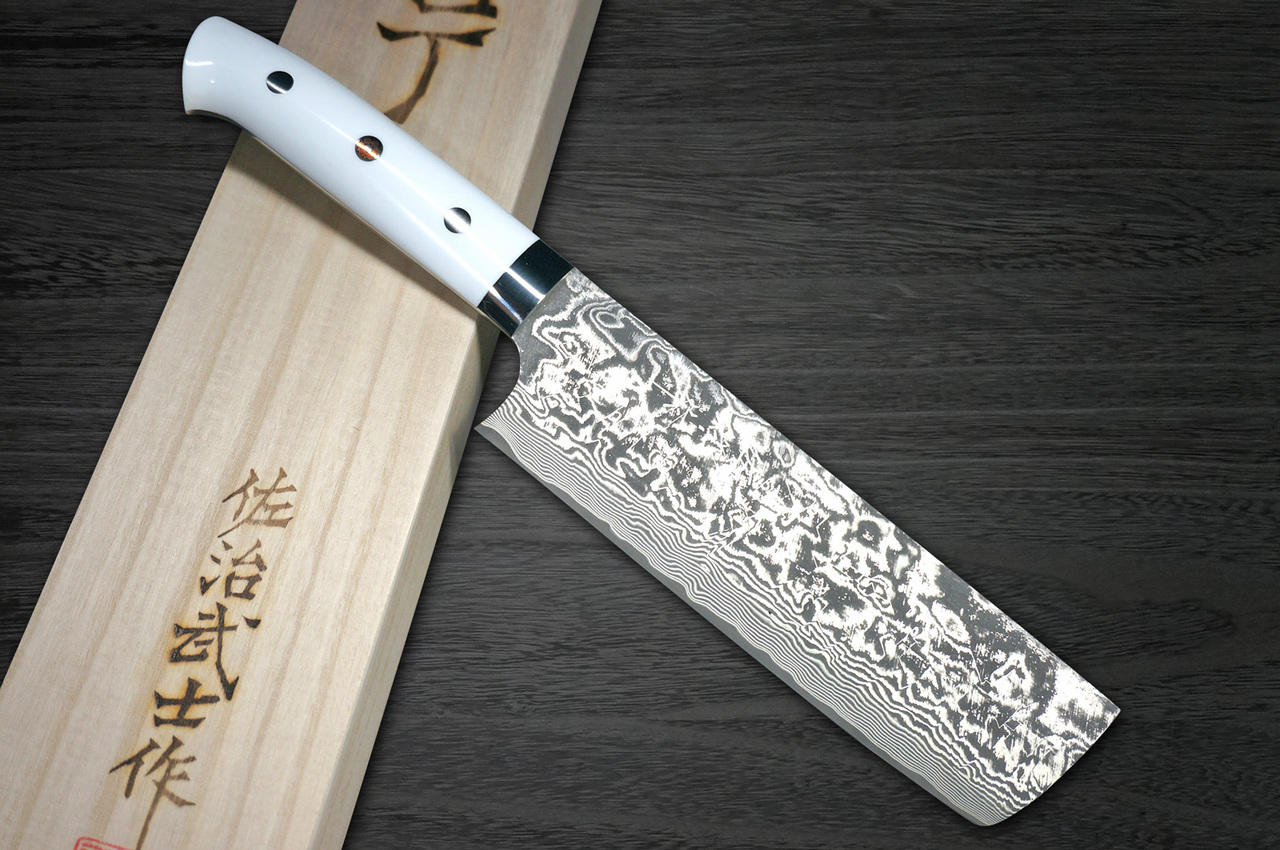 シナリー　R2 2本　カタクリ様 Takeshi Saji R2(SG2) Black Damascus CRW Japanese Chef's Nakiri