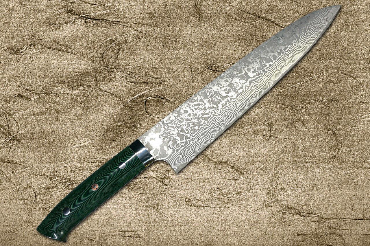 刀弊 中国 周末 田中誠貴Aogami No.2Damascus 日本WN 厨师用咲丸章鱼引（生鱼片