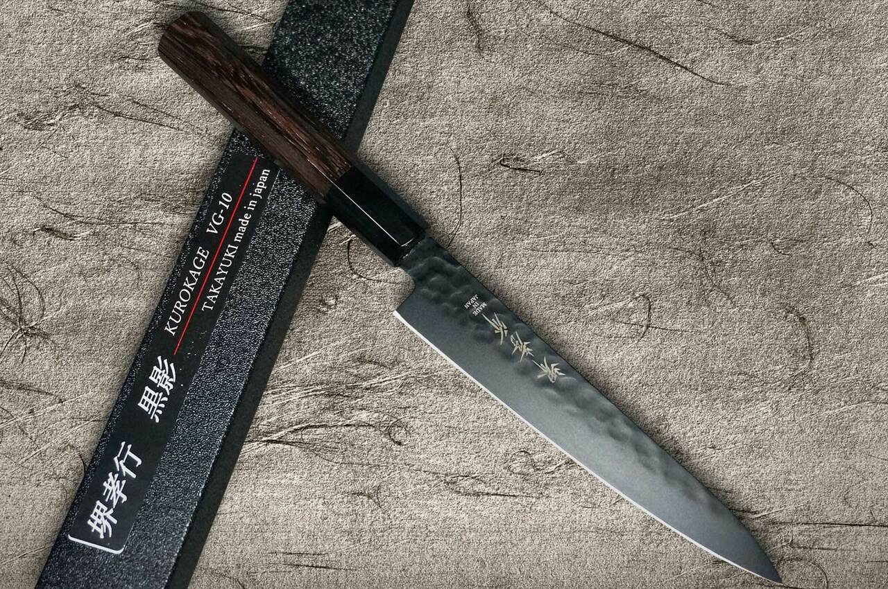 Takayuki Sakai WIND AND SEA 黒影 kurokage Sakai Takayuki KUROKAGE VG-10 Hammered Kengata Santoku 160