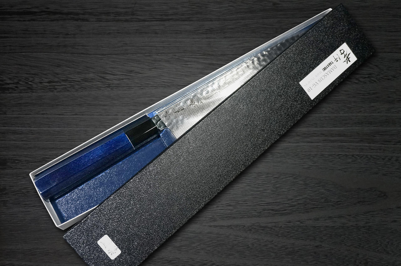 Sakai Takayuki 33-Layer VG10 Damascus Indigo Japan-Blue