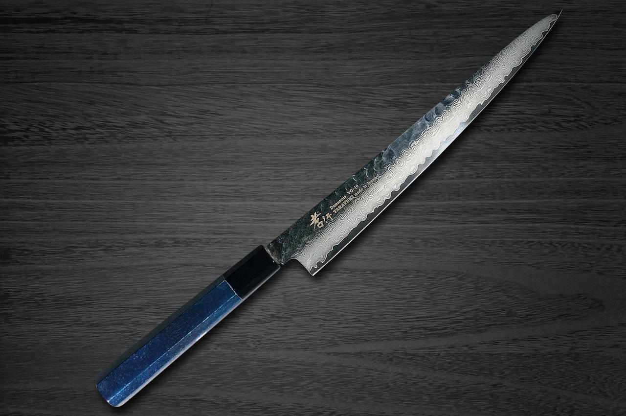 Sakai Takayuki 33-Layer VG10 Damascus Indigo Japan-Blue