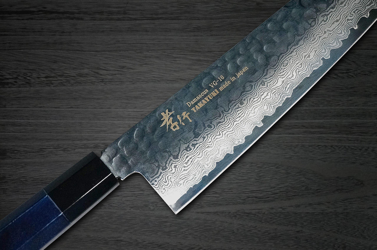 SV33 タカユキ Sakai Takayuki 33-Layer VG10 Damascus Ebony Chef's Slicer