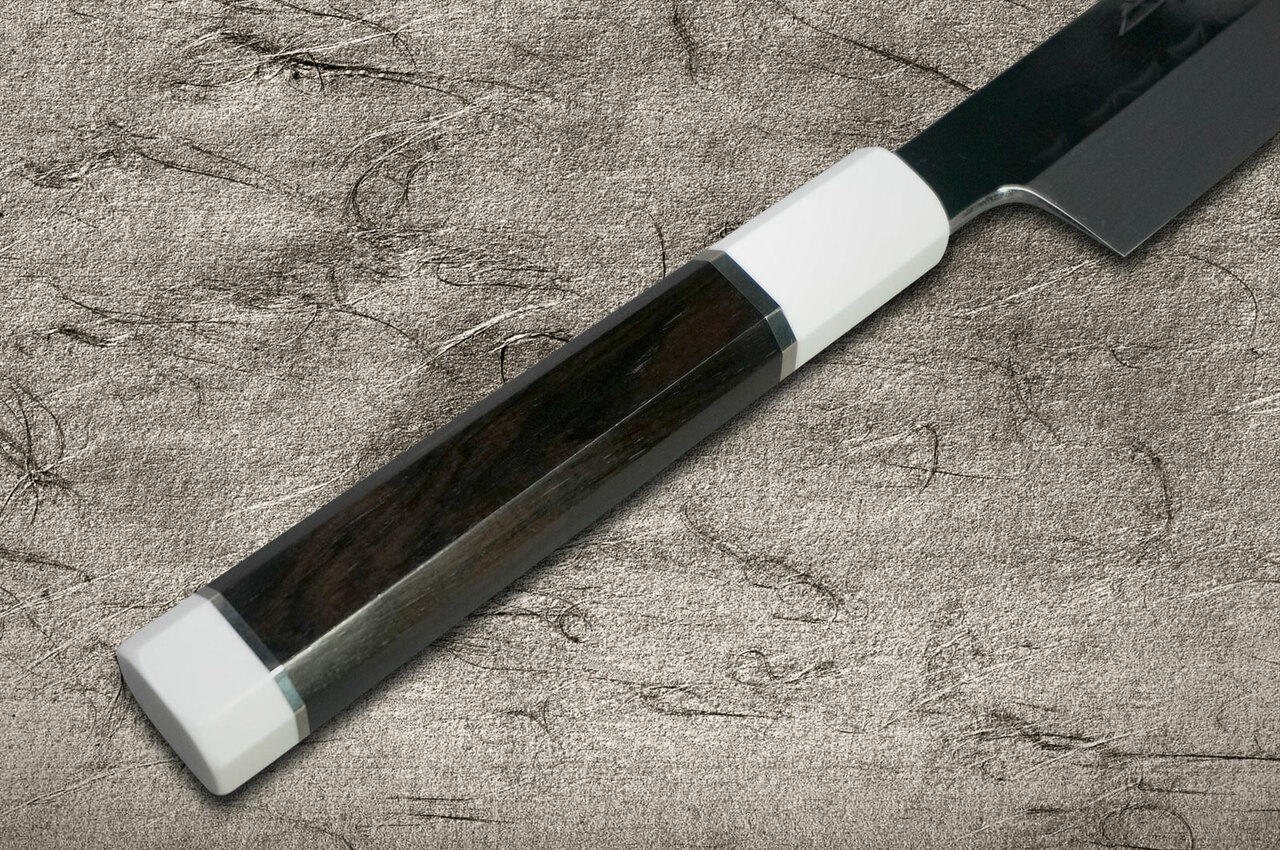 Sakai Takayuki Mirrored Honyaki Water-Quenched Sakimaru-YanagibaSashimi 300mm KAGEUCHI with Saya Sheath