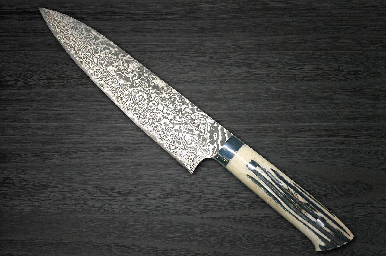 Takeshi Saji R-2 Damascus Steak Knife (White G-10 Handle, TS-120W)