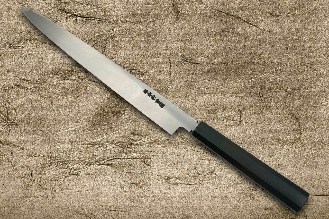 Sakai Takayuki Aoniko Blue 2 Steel Ebony Handle Japanese Chefs YanagibaSashimi 330mm