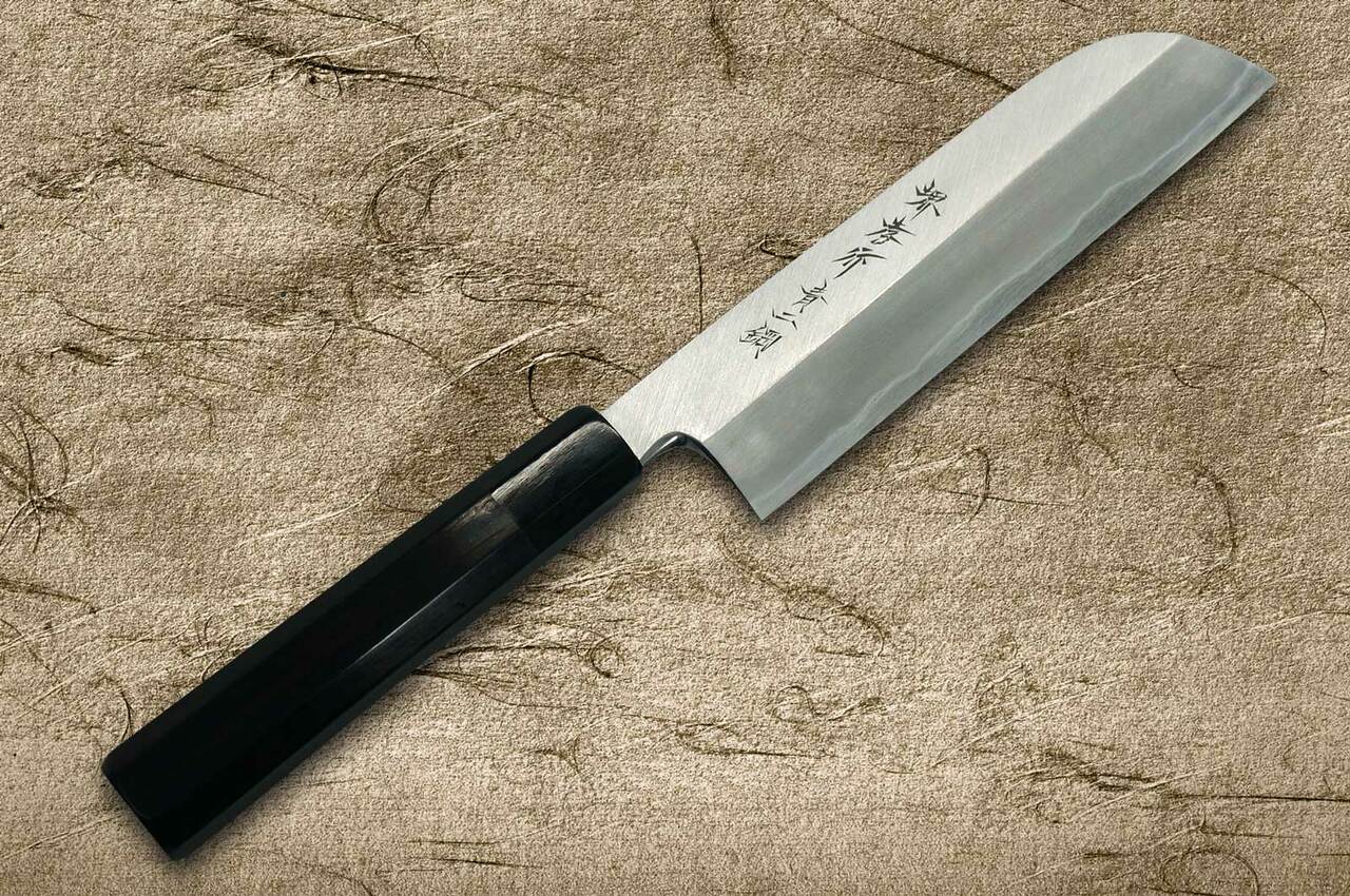 Sakai Takayuki Aoniko Blue 2 Steel Ebony Handle Japanese Chef's