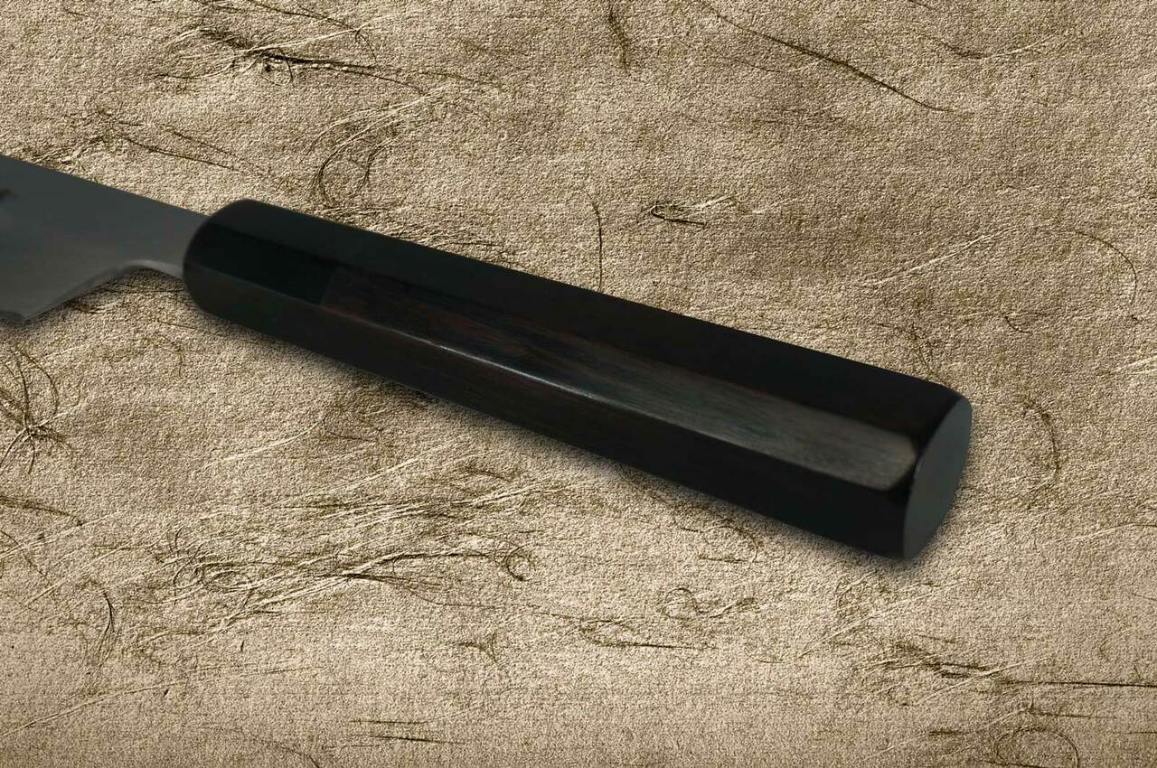 ミヤギ　UNISET　A-1-250　No.2 Sakai Takayuki Aoniko Blue 2 Steel Ebony Handle Japanese Chef's