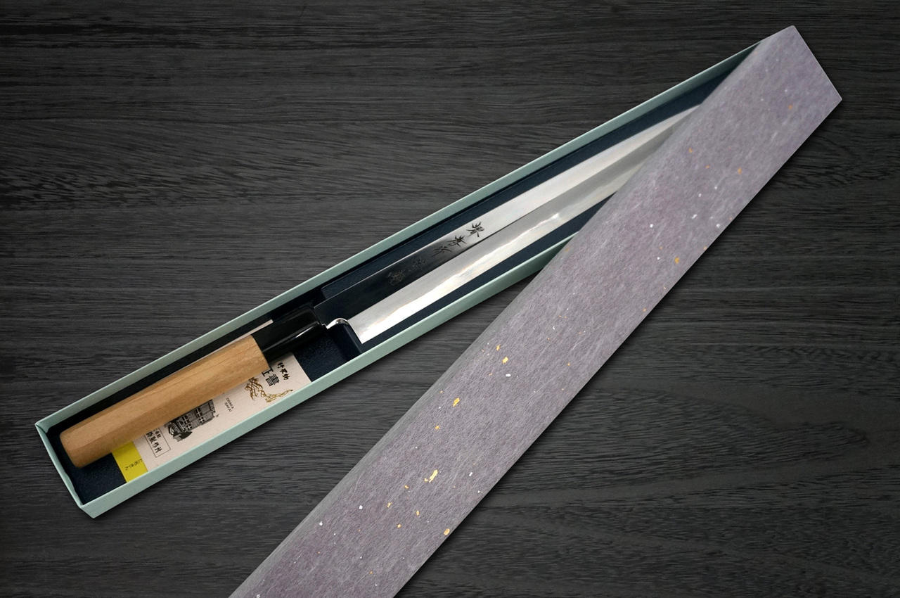 Sakai Takayuki Aoniko Blue 2 Steel Mirror Finish Japanese Chef's