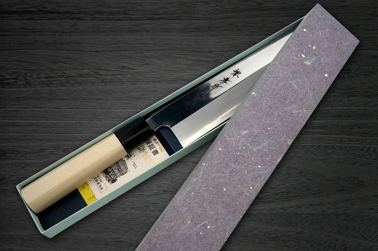 Sakai Takayuki Aoniko Blue 2 Steel Mirror Finish Japanese Chefs UsubaVegetable 225mm