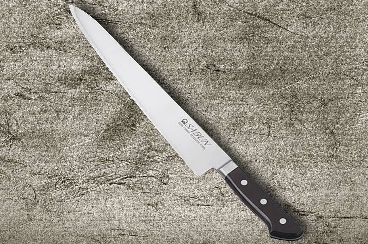 Left Handed] Sabun High-Carbon MV Stainless Japanese Chef's Slicer