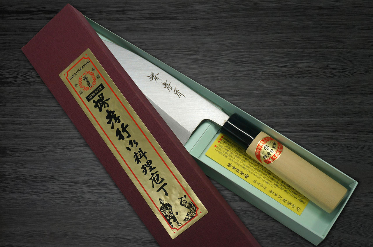 Sakai Takayuki [Left Handed] INOX Deba Magnolia Handle – Japanny x