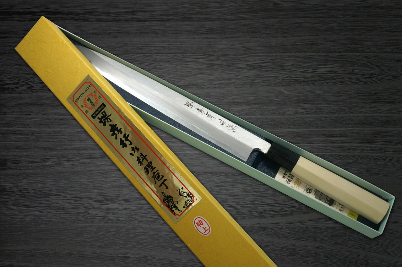 Left Handed Sakai Takayuki Tokujyo Supreme White 2 steel Japanese Chefs YanagibaSashimi 330mm