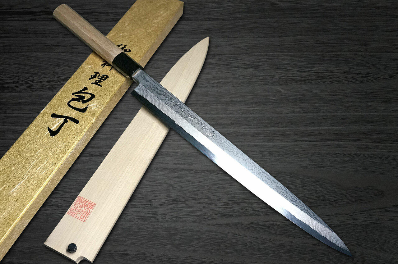 Yoshihiro Kasumi 3pc Japanese Chef Knife Set: Yanagi , Deba