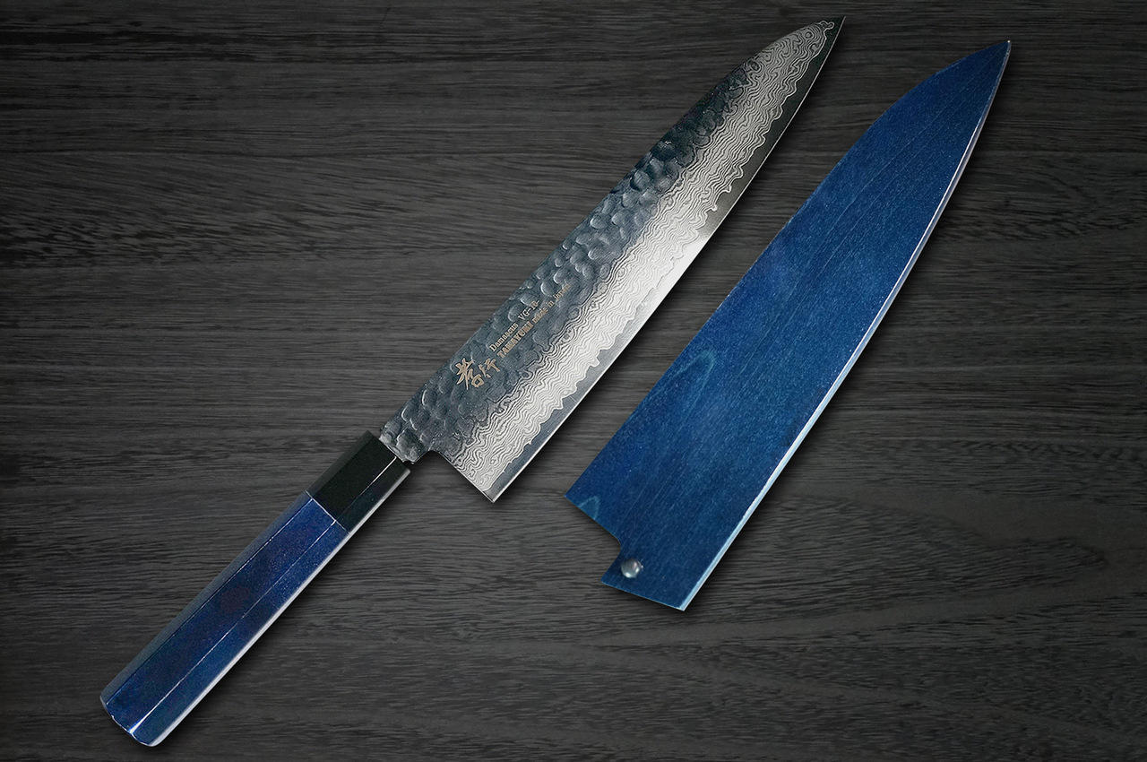 sakiページ Sakai Takayuki 33-Layer VG10 Damascus Indigo Japan-Blue