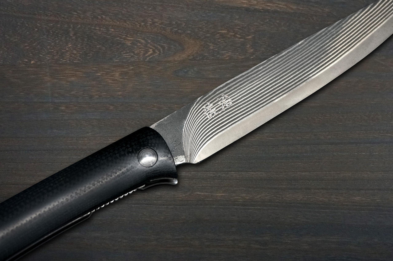 Takeshi Saji R-2 Damascus Steak Knife (White G-10 Handle, TS