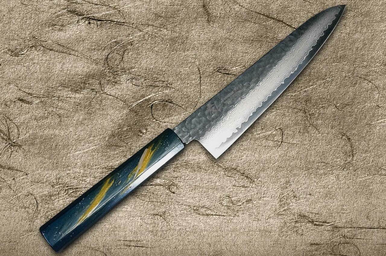 Sakai Takayuki 33-Layer VG10 Damascus Urushi Chef's Gyuto Knife 210mm with  Japanese Lacquered Oak Handle [SAISEKI]