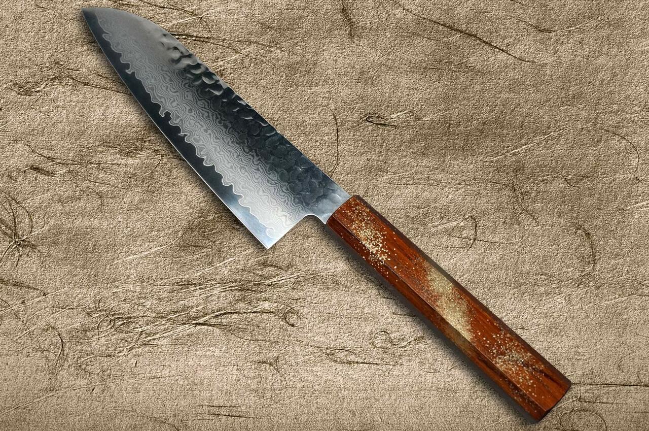 Sakai Takayuki 33-Layer VG10 Damascus Urushi Chef's Santoku Knife