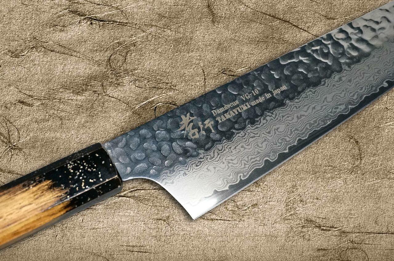 Sakai Takayuki VG10 33 Layer Damascus Gyuto Japanese Knife 210mm Keyaki (Japanese Elm) Handle