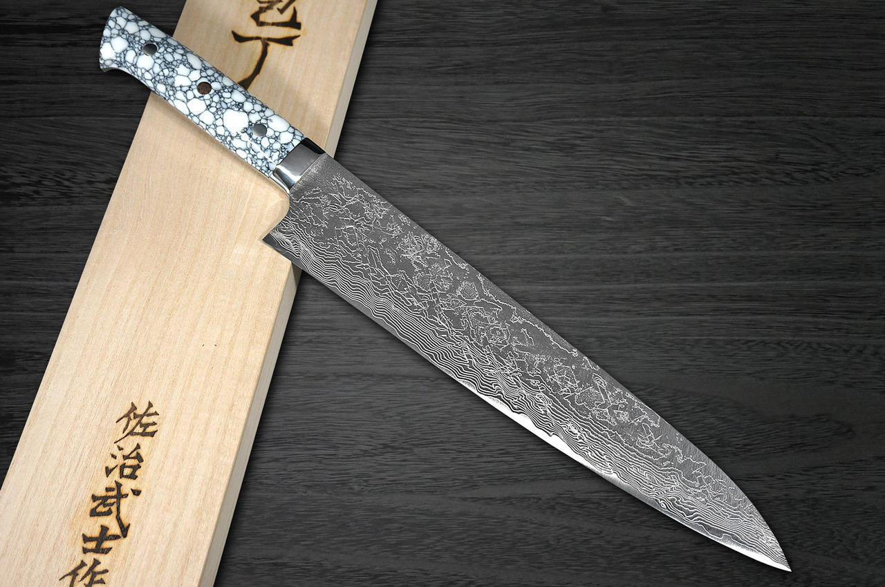 Takeshi Saji R2 Diamond Finish Damascus TCW Japanese Chef's Gyuto