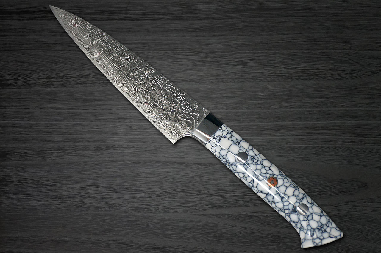 Takeshi Saji R2 Diamond Finish Damascus TCW Japanese Chef's Petty