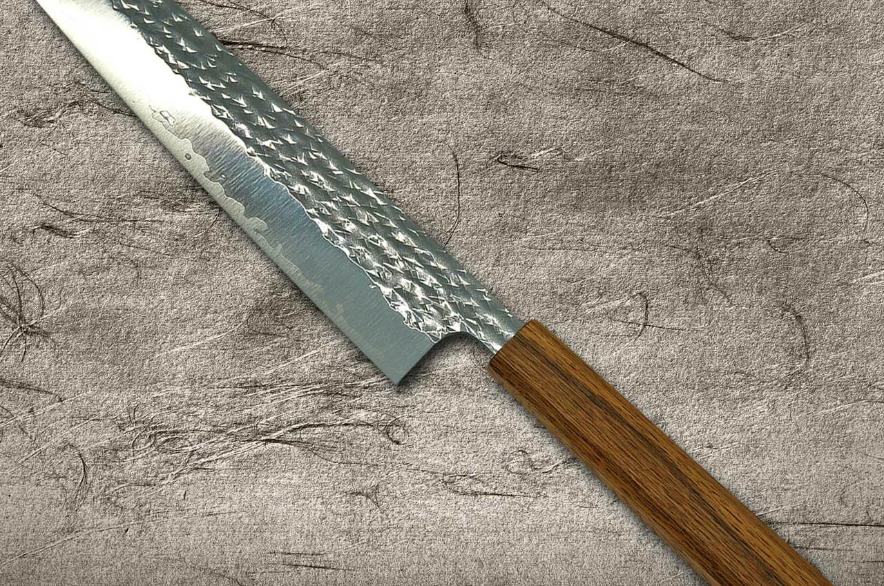 Yu Kurosaki R2SG2 Hammered SENKO WA OK8M Japanese Chefs SlicerSujihiki 270mm with Urushi Lacquered Oak Handle
