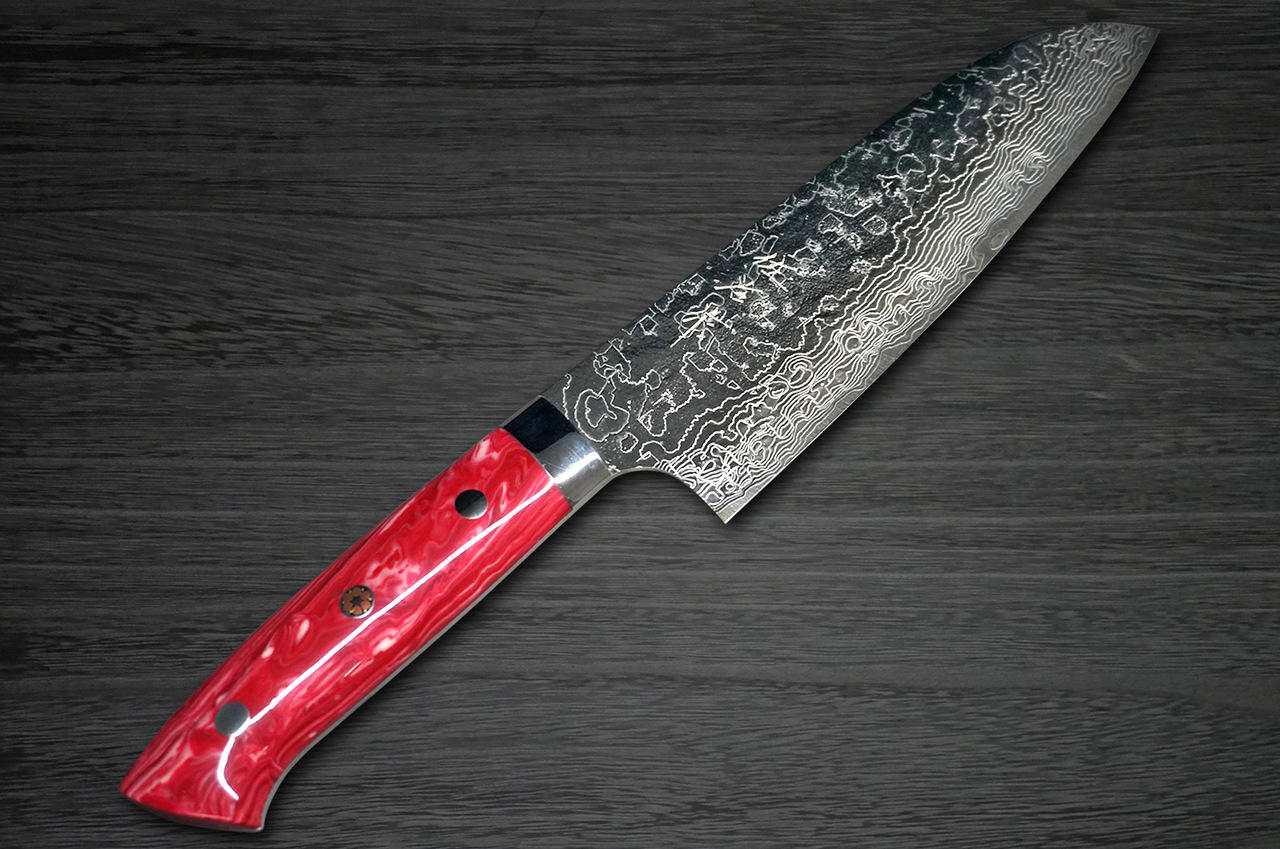 Takeshi Saji R2 Diamond Finish Damascus TCR Japanese Chef's