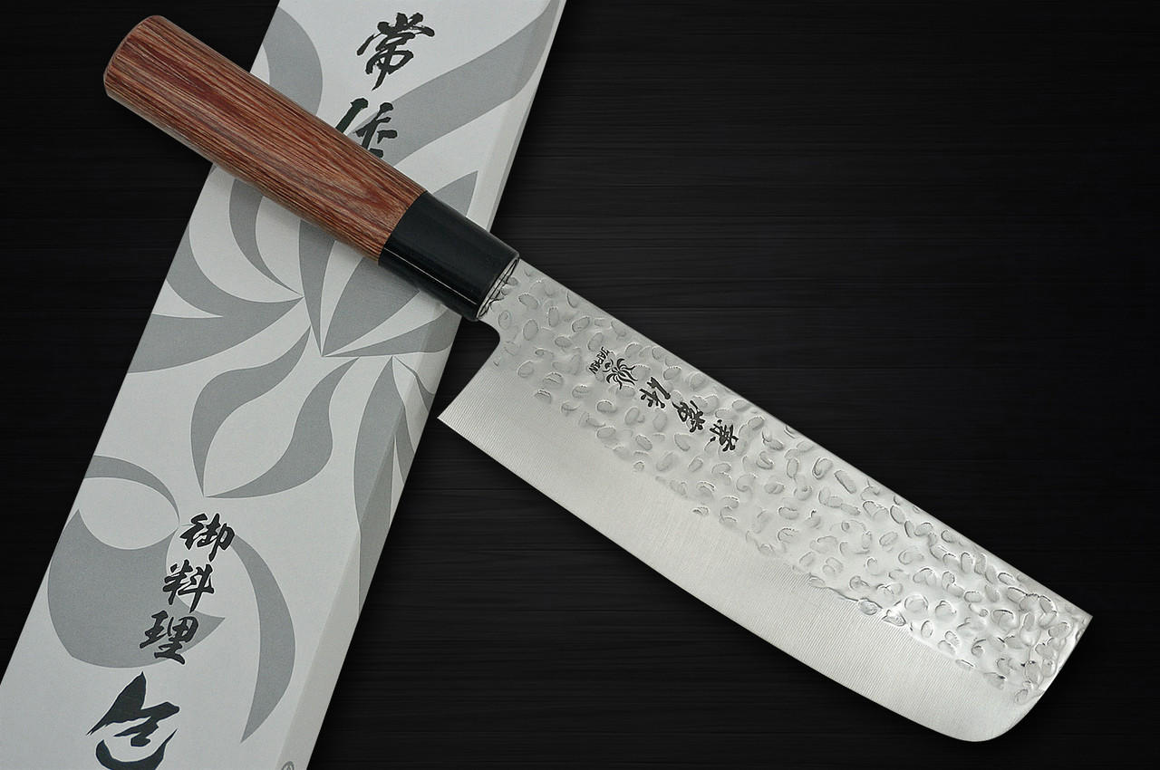 Kanetsune KC-950 DSR-1K6 Stainless Hammered Japanese Chef's Knife SET  (Gyuto180-Slicer210-Santoku-Vegetable-Petty-Mini Deba)