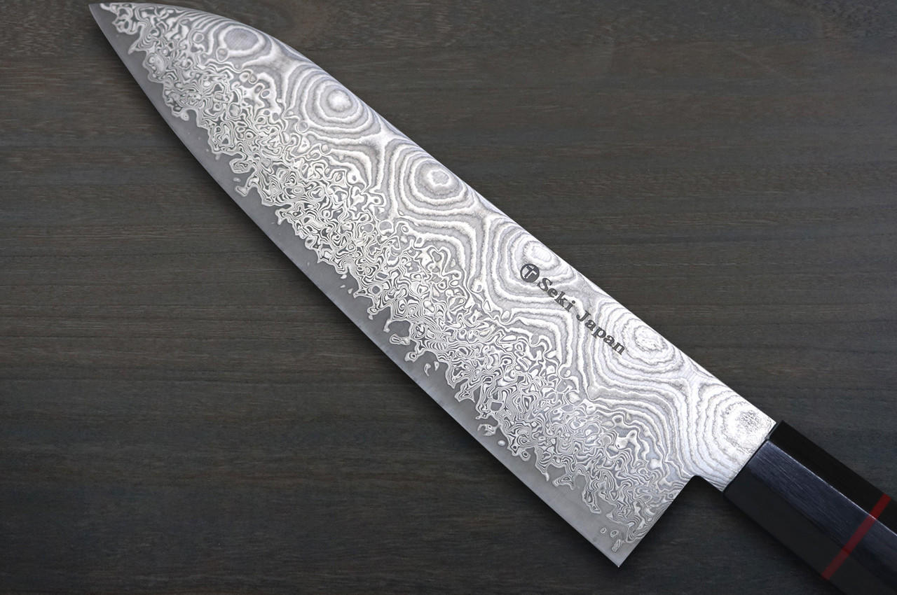 Kanetsune 101-Layer Damascus NAMISHIBUKI Japanese Chef's Santoku