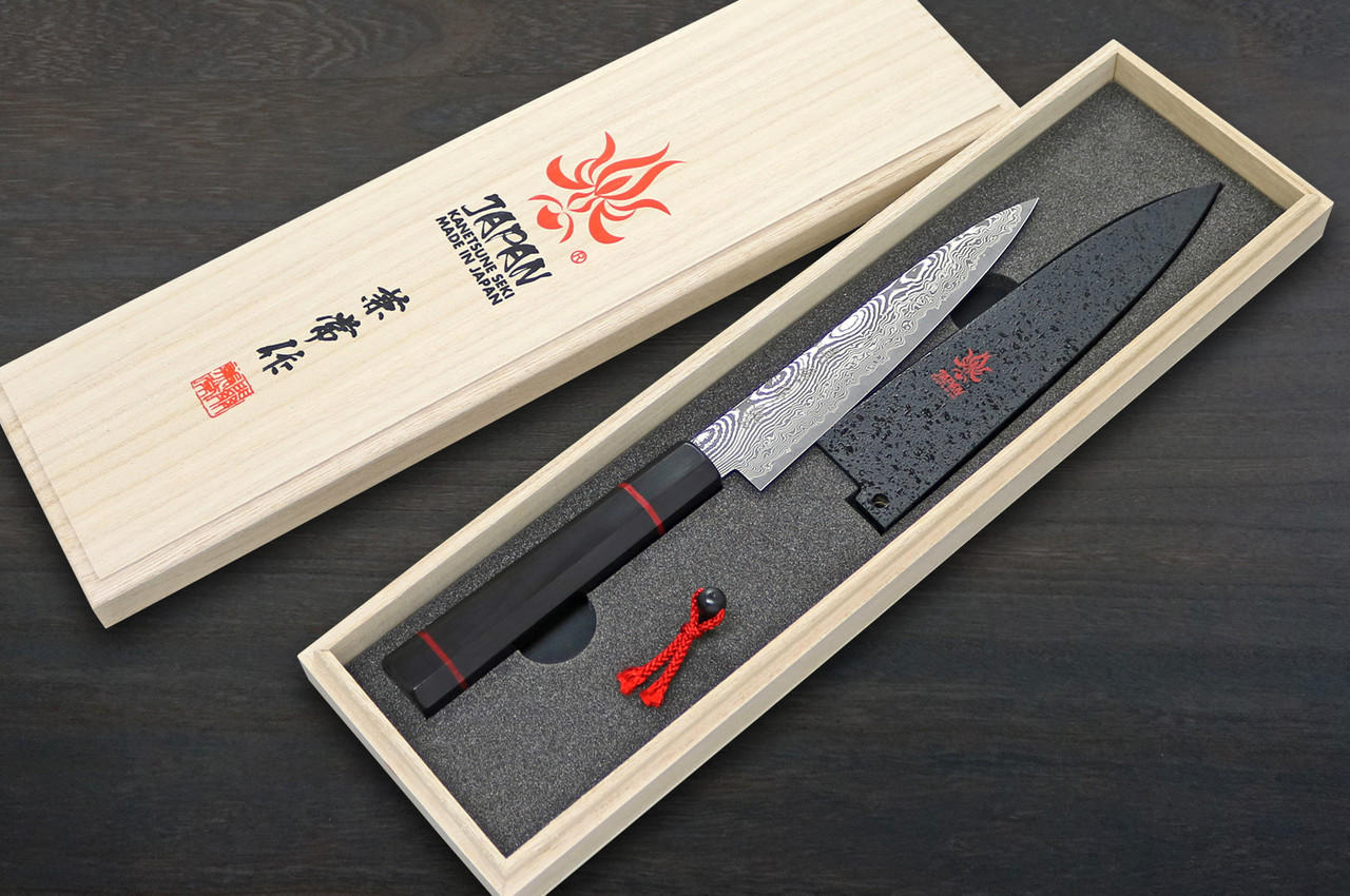 兼常101层Damascus NAMISHIBUKI日本厨师用小刀（实用）135毫米