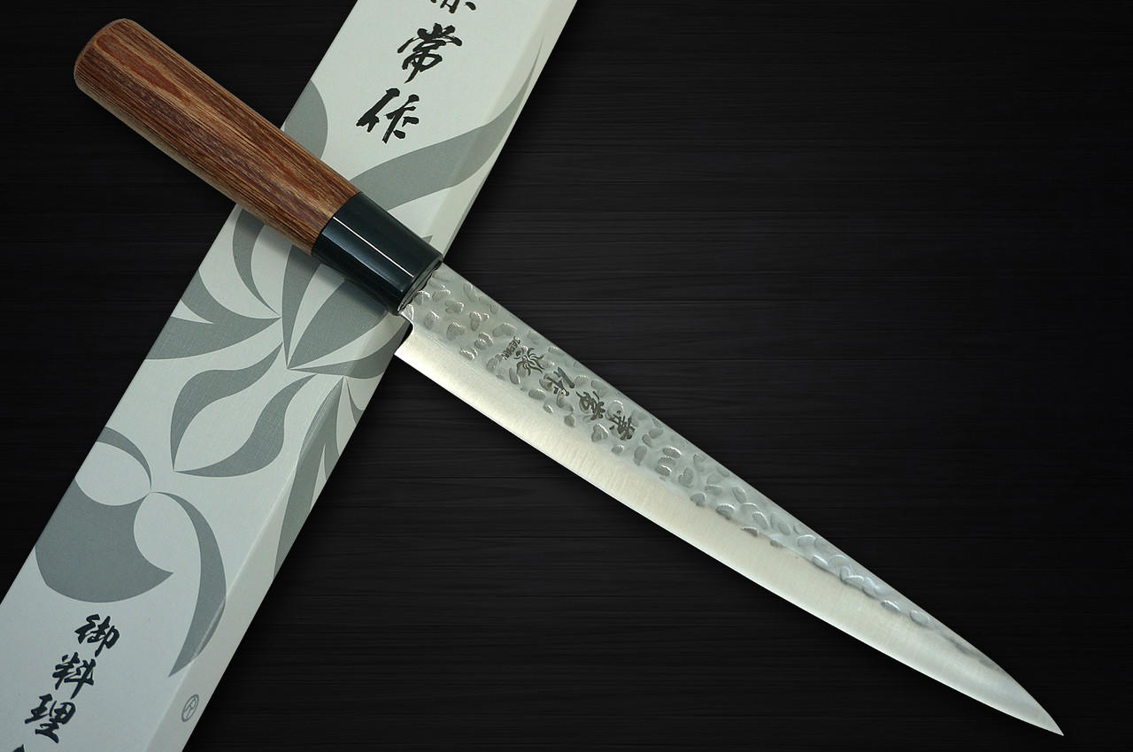 Japanese kitchen knife Seki Kanetsugu Nami Mahogany 9201 10cm for sale