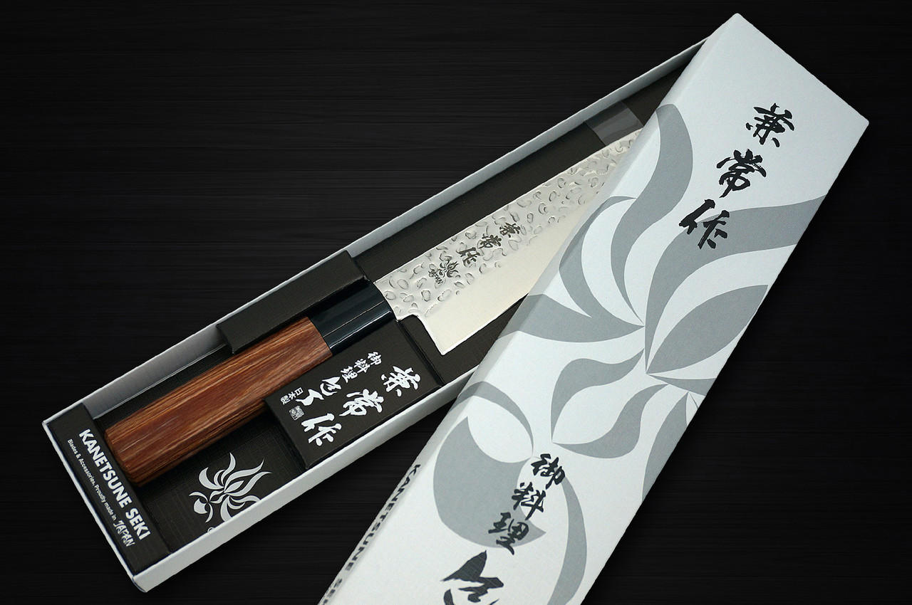 Kanetsune KC-950 DSR-1K6 Stainless Hammered Japanese Chef's Knife SET  (Gyuto180-Slicer210-Santoku-Vegetable-Petty-Mini Deba)