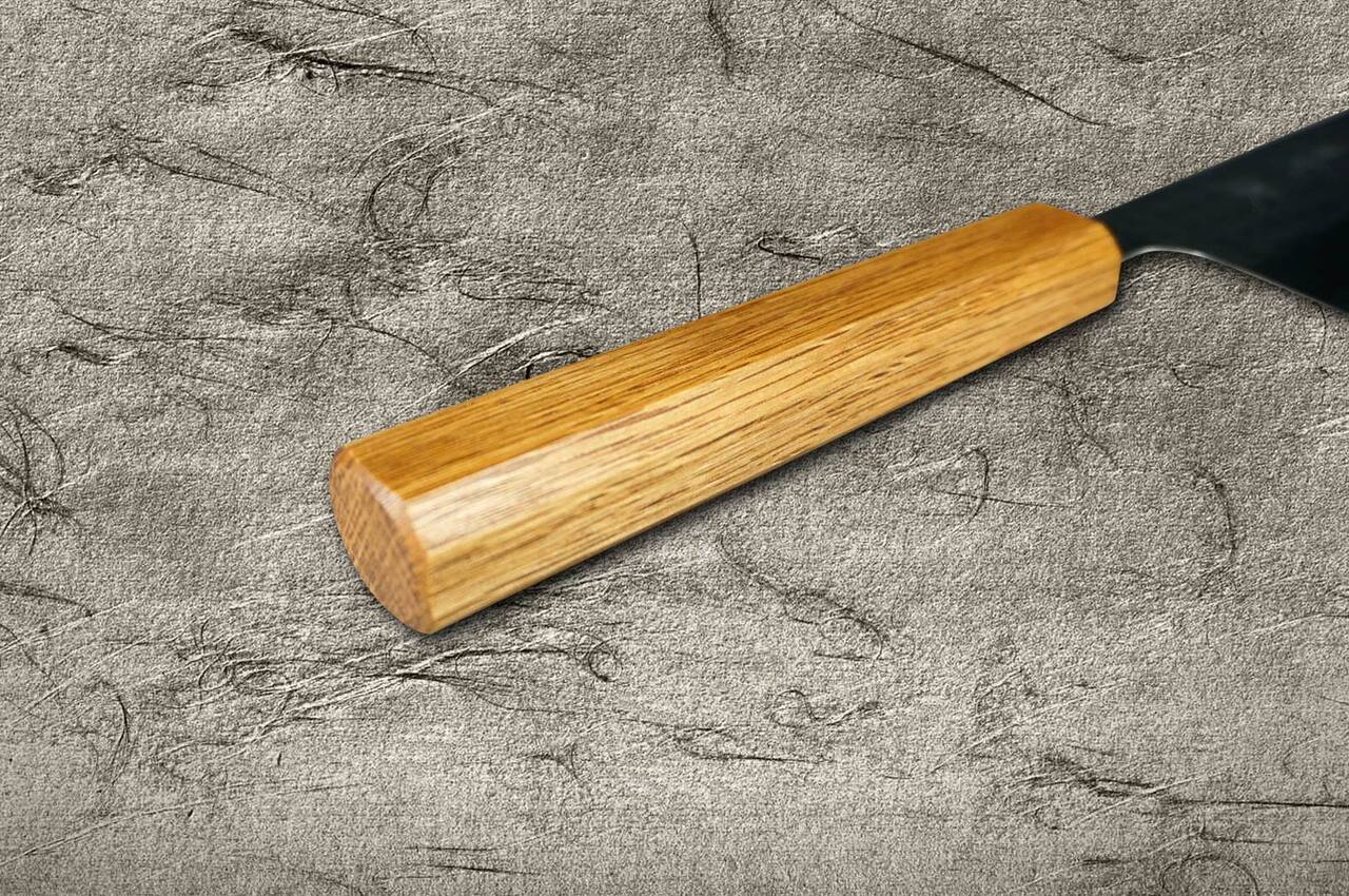 Yu Kurosaki R2SG2 Hammered SENKO WA OK8M Japanese Chefs NakiriVegetable 165mm with Urushi Lacquered Oak Handle