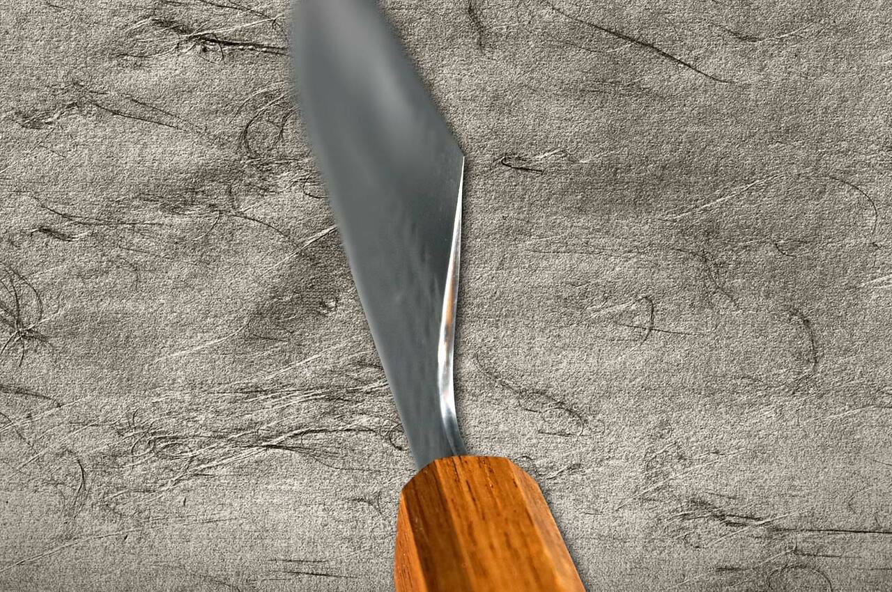 Yu Kurosaki R2SG2 Hammered SENKO WA OK8M Japanese Chefs NakiriVegetable 165mm with Urushi Lacquered Oak Handle