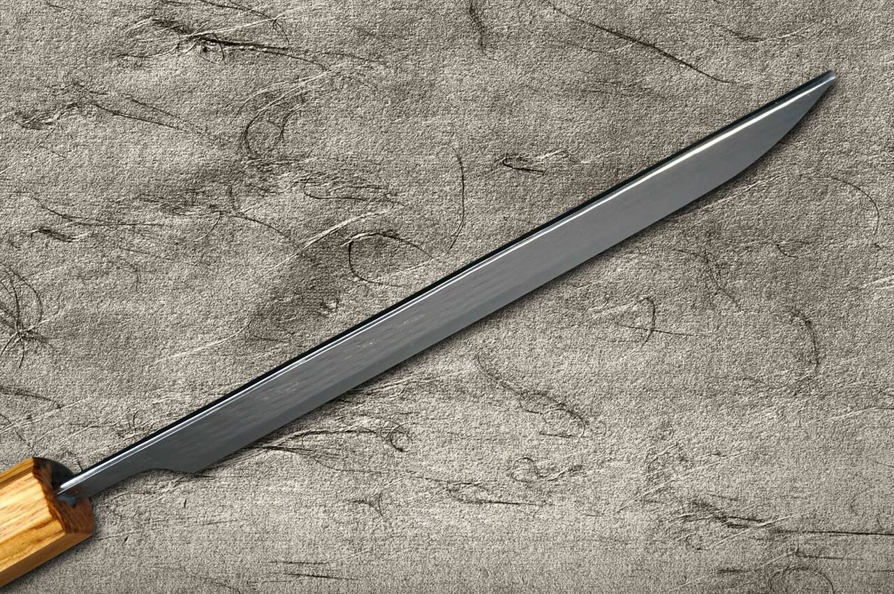 Yu Kurosaki R2SG2 Hammered SENKO WA OK8M Japanese Chefs NakiriVegetable 165mm with Urushi Lacquered Oak Handle