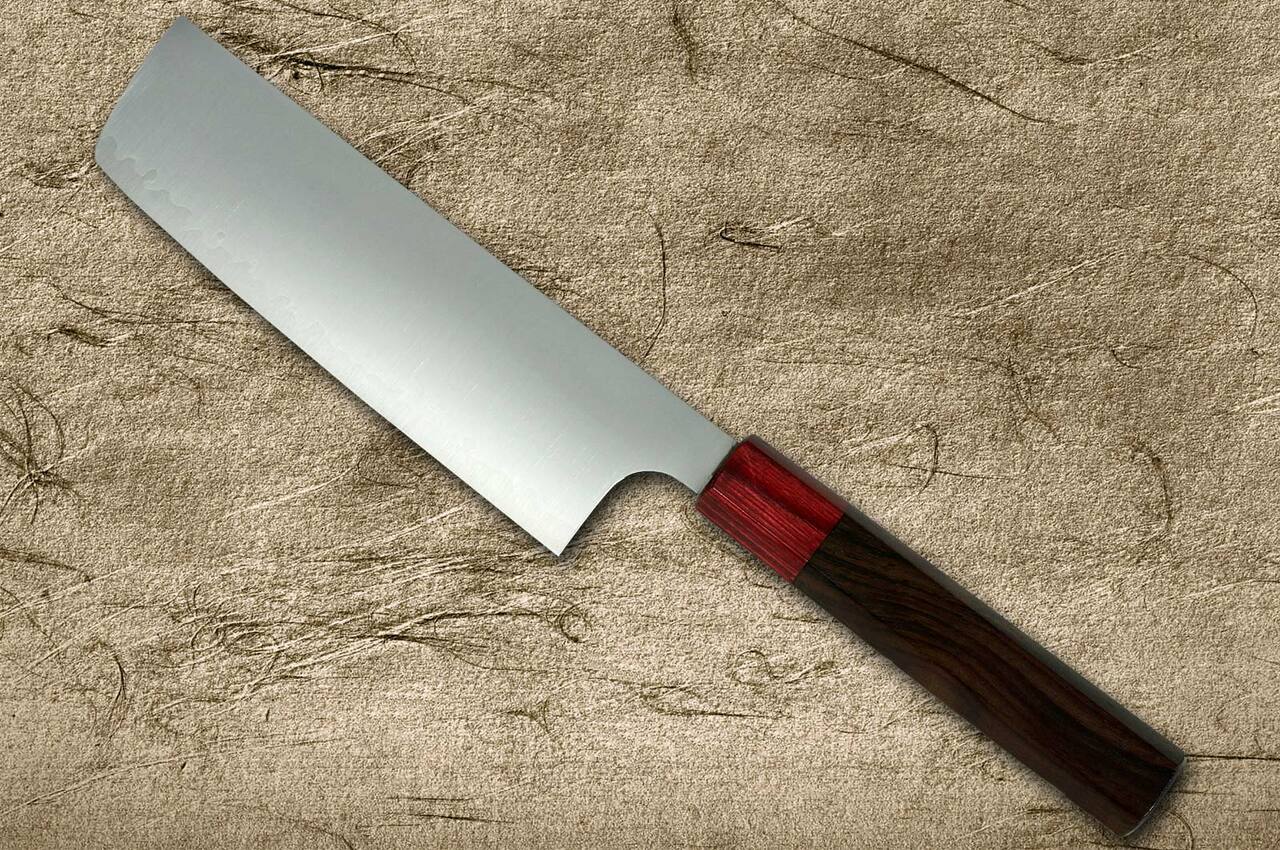 Kei Kobayashi R2 Special Finished CS Japanese Chef's Knife SET  (Gyuto210-Slicer-Santoku-Vegetable-Petty) with Red Lacquered Wood Handle