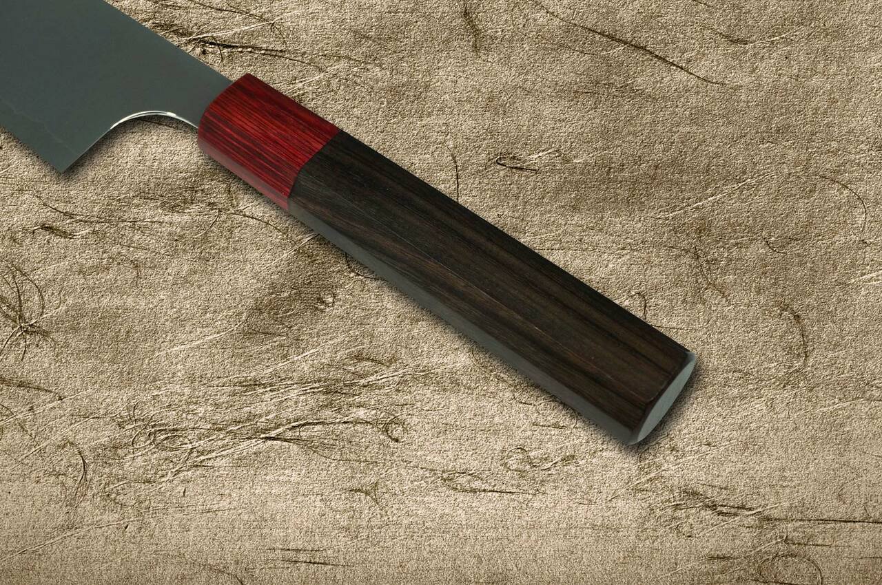 Kei Kobayashi R2 Special Finished CS Japanese Chef's Knife SET  (Gyuto210-Slicer-Santoku-Vegetable-Petty) with Red Lacquered Wood Handle