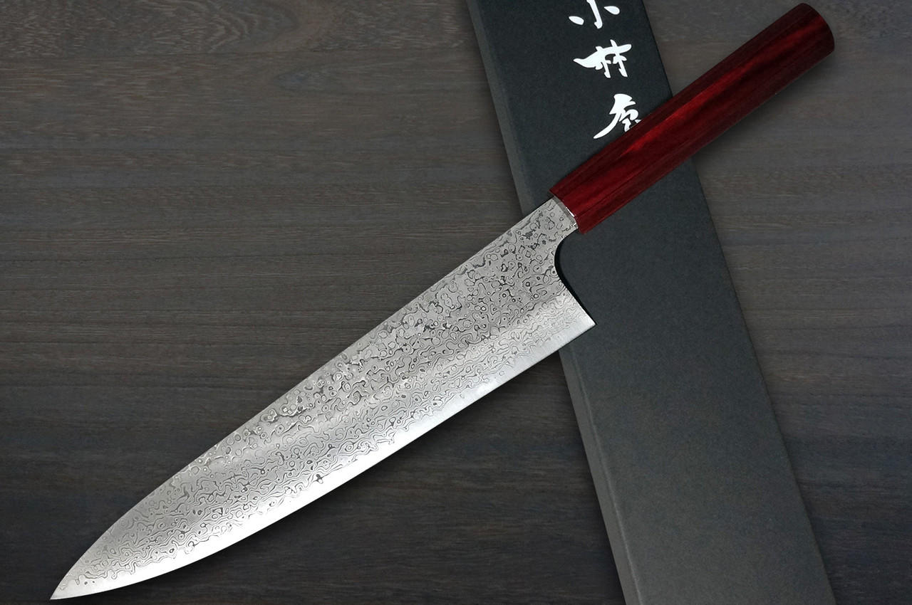 Kei Kobayashi R2 Special Finished RS8R Japanese Chef's Knife SET  (Gyuto210-Gyuto240-Slicer-Bunka-Santoku-Vegetable-Petty) with Red-Ring  Octagonal Handle
