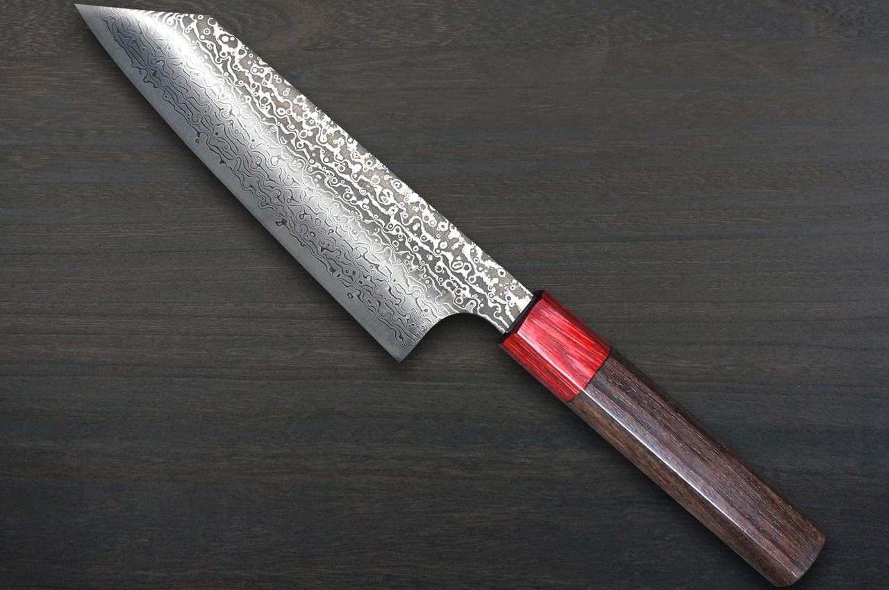 Kei Kobayashi R2 Special Finished RS8R Japanese Chef's Knife SET  (Gyuto210-Slicer-Bunka-Vegetable-Petty) with Red-Ring Octagonal Handle