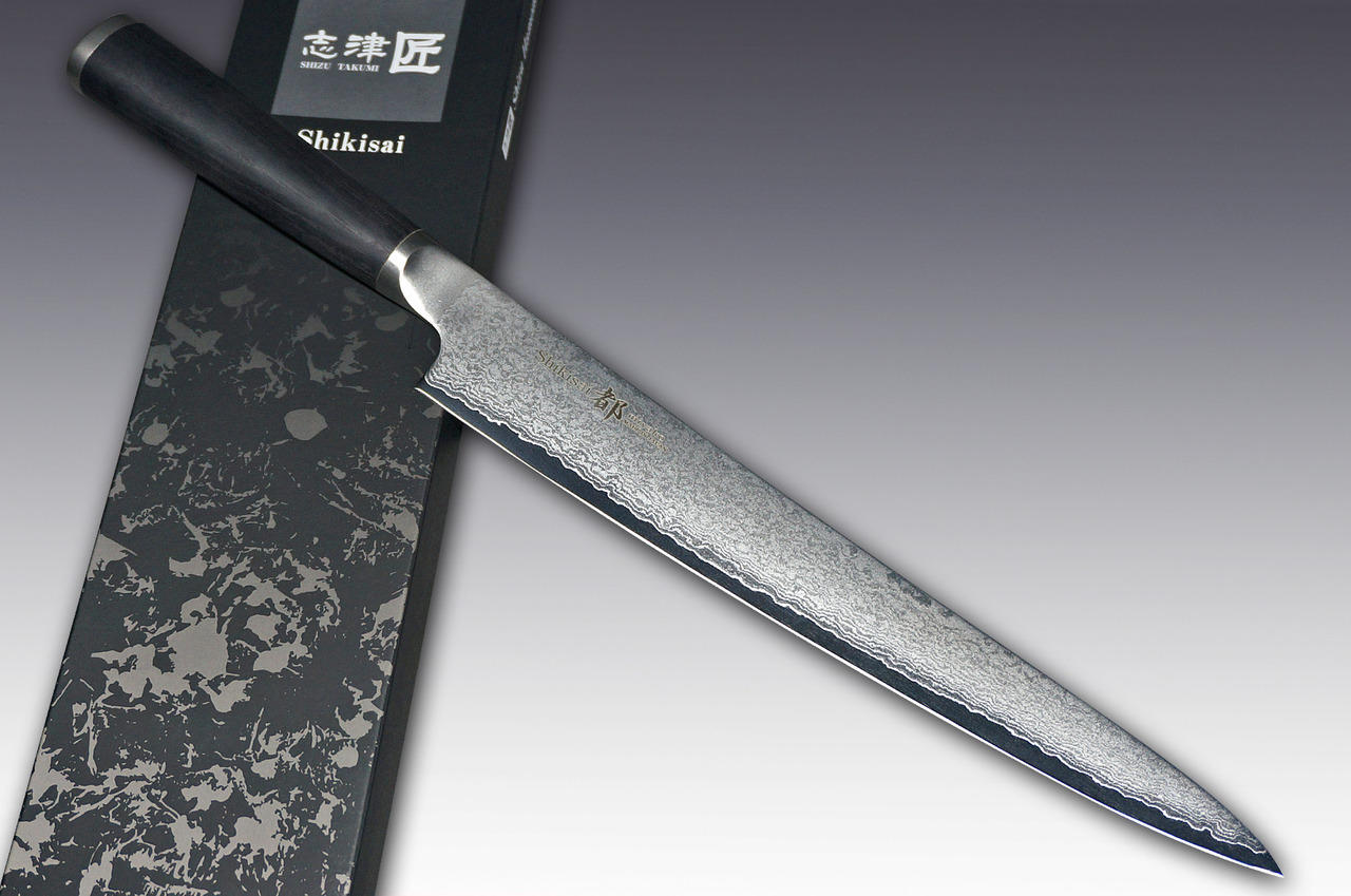 d*9様 【盤面傷あり】SHIKI Cristierra（プレス版） Shikisai MIYAKO 33 Layer Damascus (AUS8) Japanese Chef's Slicer