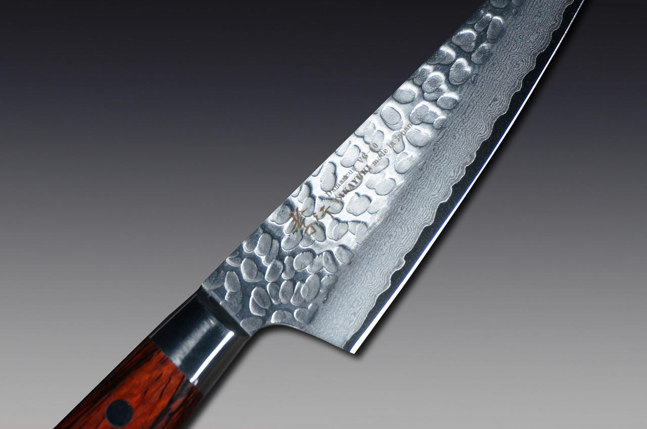 Sakai Takayuki 33-Layer VG10 Damascus Hammered Japanese Chefs HonesukiBoning 150mm