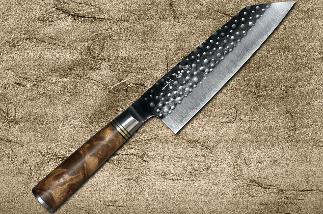 Takeshi Saji R2 Mirror Hammered KRN Japanese Chef's Bunka