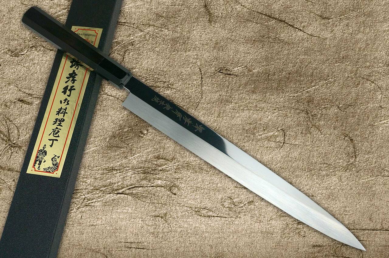 堺孝行GINKON Honyaki Ginsan 日本厨师用柳叶轮（生鱼片） 270mm